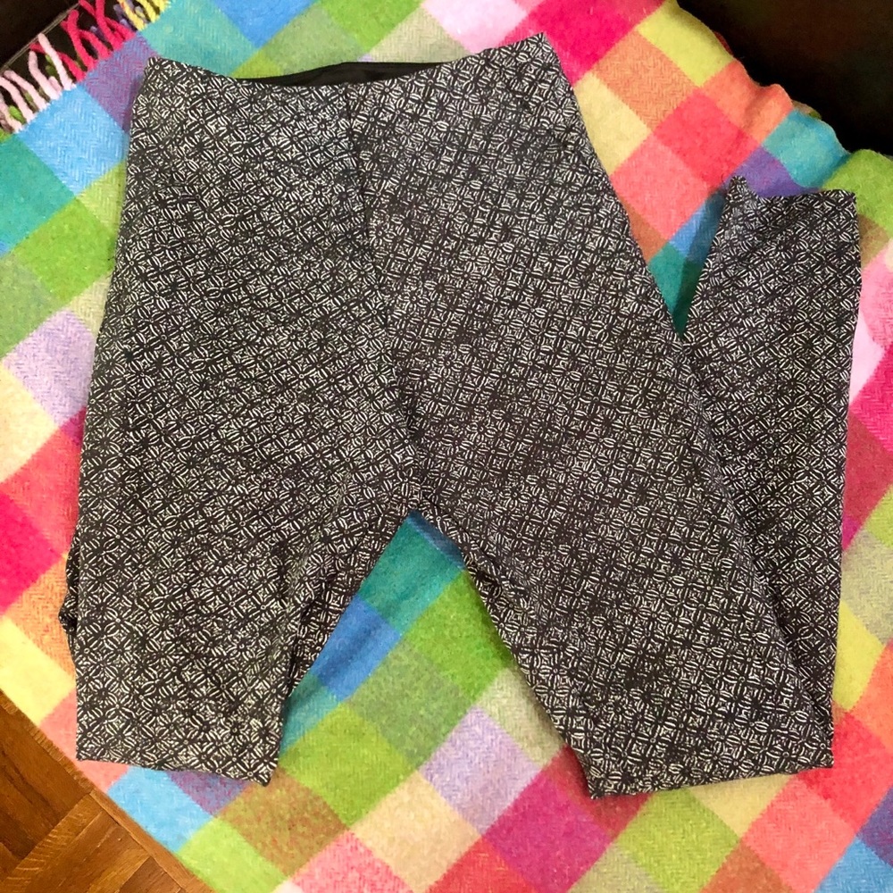 Black and white patterned Lysse yoga pants, XS